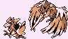 Sprite art of Spearow and Fearow.